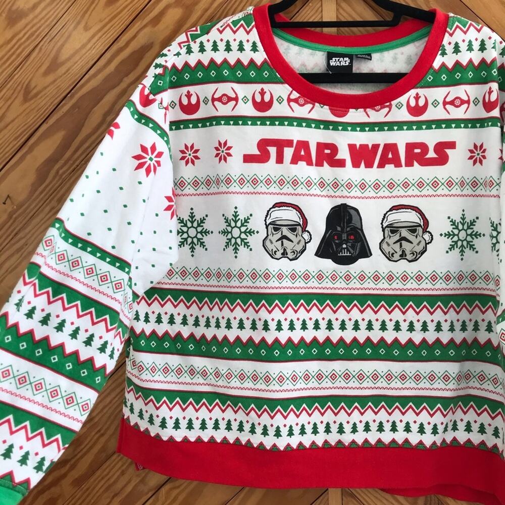 Star Wars Christmas Holiday Crew Sweatshirt Ugly Sweater Holiday Party